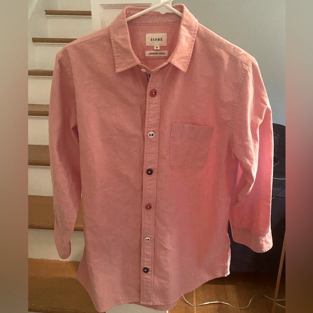 Beams Plus - Japanese Brand - pink Oxford button down